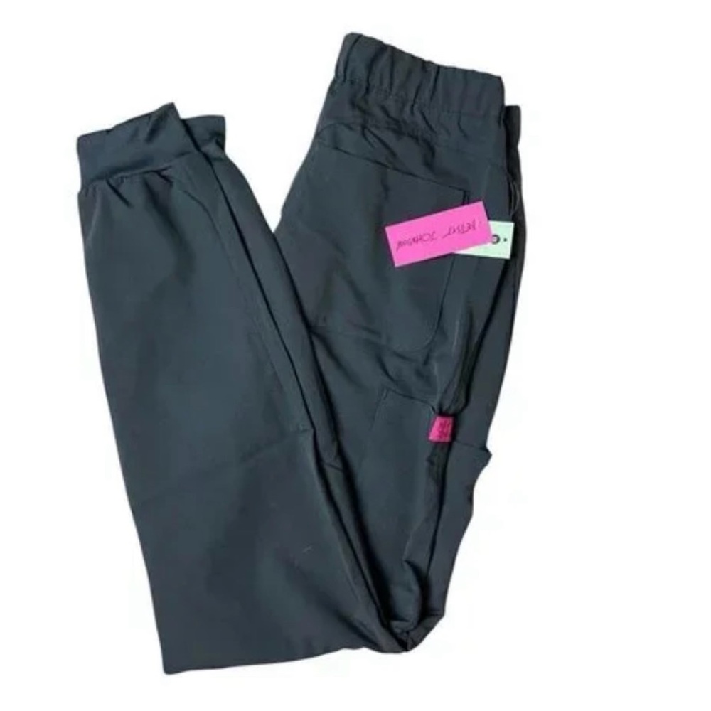 Betsey Johnson Black Jogger Scrub Pants